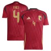 Original Fußballtrikot Belgien Faes 4 Heimtrikot EURO 2024 Für Herren